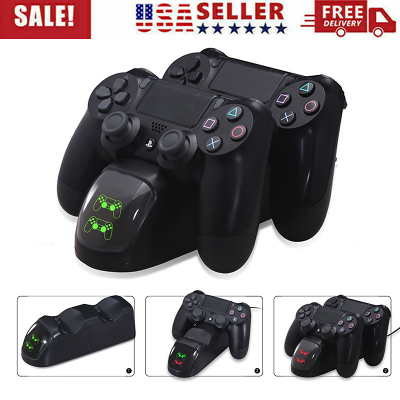 Yunnyp PS4 Controller Charger Station,PS4 Wireless Controller Charging