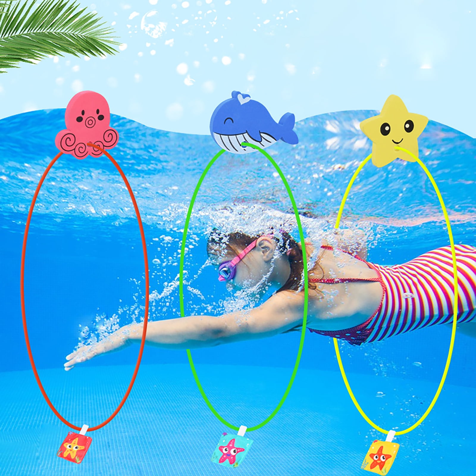 Swim Thru Rings, Pool Diving Rings Toys Swim Thru Rings, Kids Adult