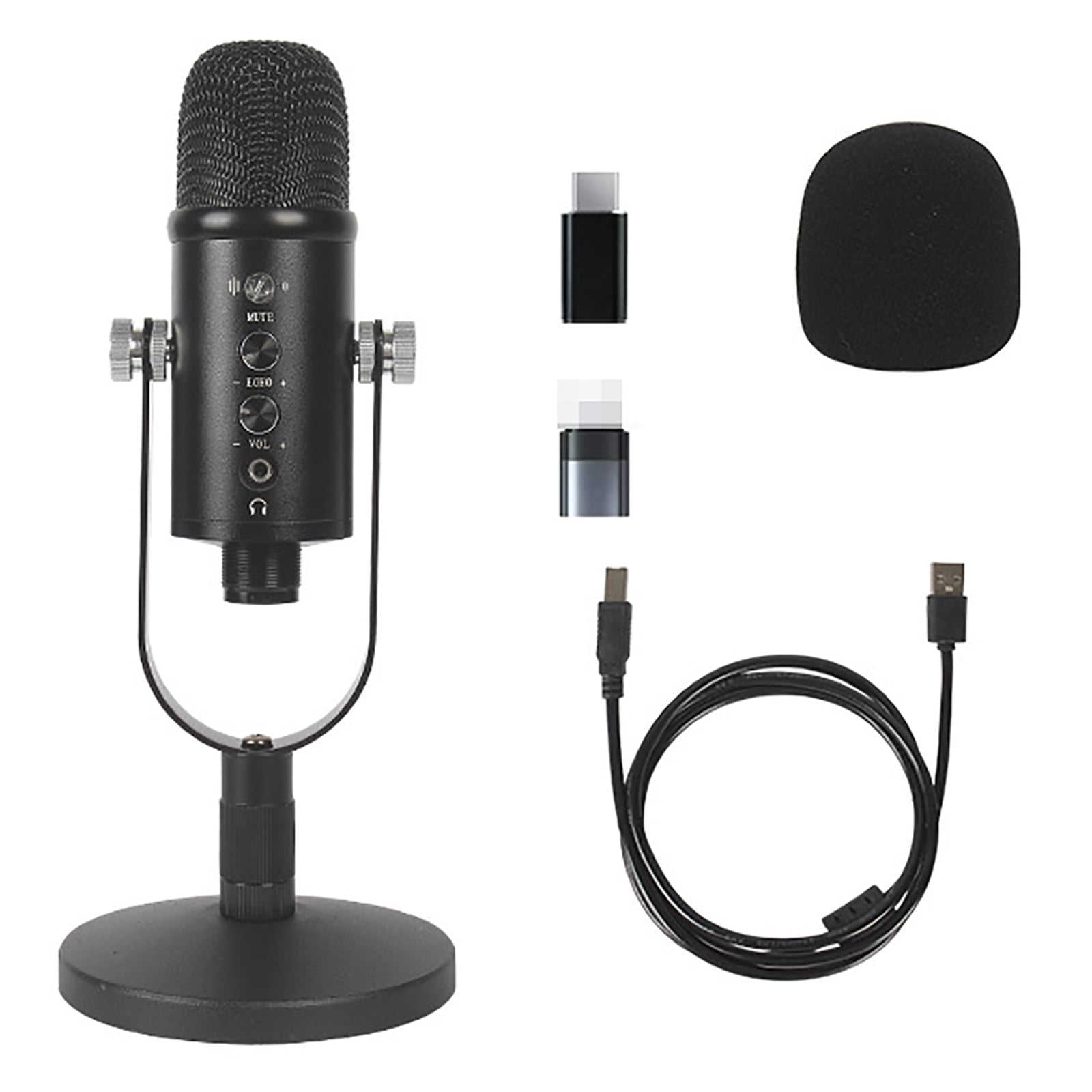 Yunnyp USB Condenser Microphone with Noise Cancelling and Reverb Mic