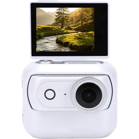 Yunseity 4K Magnetic Action Camera Body Camera with 2.0 Inch Flip Touch Screen WiFi 48MP Video Slow Motion for Vlog Cycling Running Sports