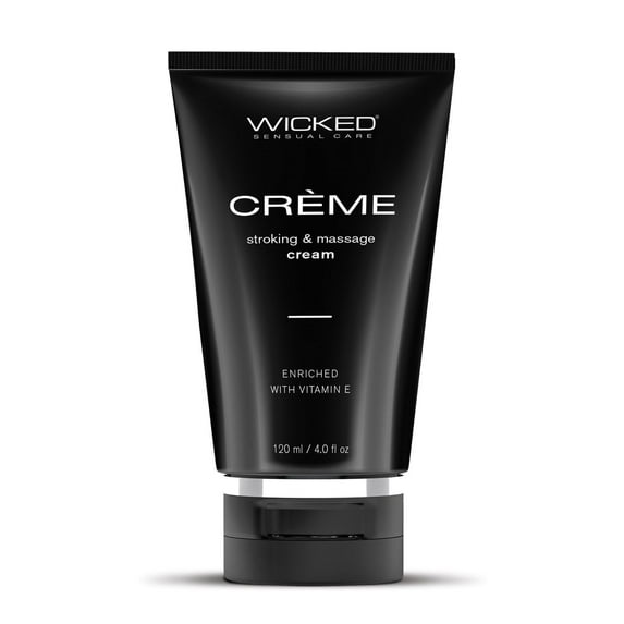 Wicked Sensual Care Crème Masturbation Cream for Men 4 Ounce, Black. Oil Based Lubricant
