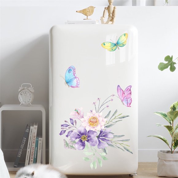 Yunuqso Home Decor  Flower Wall Sticker Refrigerator Cabinet TDecoration Sticker Under 5