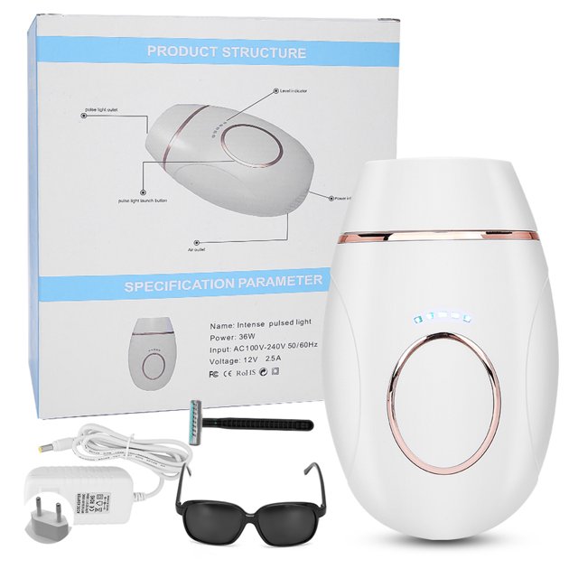 Yunuqso Portable Painless IPL Hair Remover for Armpit, Leg & Body, EU