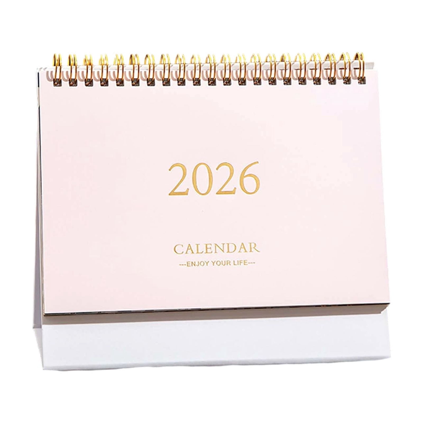 Yunuuuoa 1 Packs 2026 Desktop Calendar, Minimalist Office Planner with Borders, Memo Note for Productivity, Modern Desk Organizer, Office Supplies, Desk Accessories, Gift for Professionals