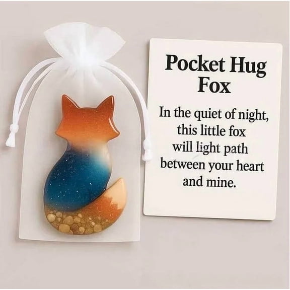 Yunuuuoa 1 Packs Cute Pocket Card Gift Set, Small Fox Design Greeting Cards for All Occasions, Thoughtful Keepsake with Envelope, Unique Present for Gifting and Collecting