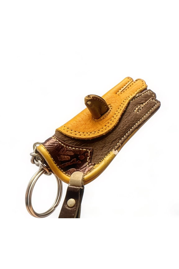 1 Packs Leather Glove Keychain for Men Women, Fashionable Key Holder with Decorative Charm, Durable Key Accessory for Everyday Use, Gift Idea for Keychain Collectors