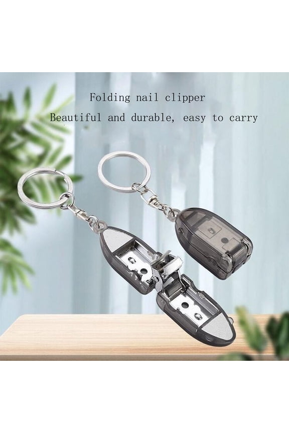 1 Packs Mini Nail Clippers Portable Folding Stainless Steel Keychain Nail Clipper with Nail File for Travel Camping Hiking Outdoor Personal Care Manicure Pedicure Grooming Kit Essentials