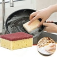thumbnail image 1 of Yunuuuoa 2 Packs 2pcs Non-Scratch Kitchen Sponge for Cleaning Dishes Pans Pots, Scrubber Sponge with Honeycomb Texture,Dishwashing Sponge for Sink Kitchen Utensils, Strong Absorption Quick Foaming, 1 of 8