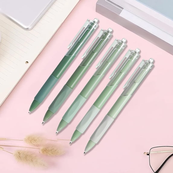 Yunuuuoa 2 Packs 5-Pack Retractable Ballpoint Pens, Quick-Dry 0.5mm Fine Point, Smooth Writing Ink for , Office, Home, Large Capacity Click Pens, Bulk Pens, Gel Pens, Office Supplies, Back to