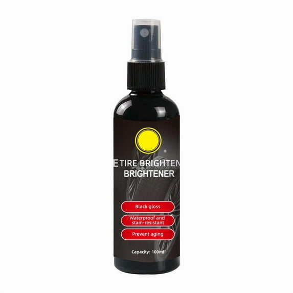 Yunuuuoa 2 Packs Car Tire Shine Spray with Applicator, Waterproof UV Protection Tire Dressing for Black Tires, Long-Lasting Gloss & Restores Color, Quick-Dry Formula for Car Detailing and Auto Care