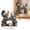 thumbnail image 1 of Yunuuuoa 2 Packs Crystal Chicken Family Figurine Home Decor, Desktop Decoration for Living Room Office, Good Luck Gift, Feng Shui Art, Housewarming Present, Elegant Tabletop Centerpiece, 1 of 9