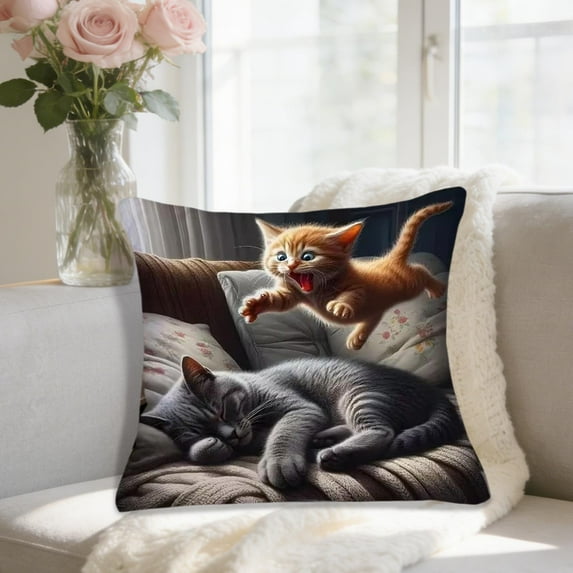 Yunuuuoa 2 Packs Faux Fur Fluffy Pillow Cover Soft Plush Cushion Case Cozy Home Decor for Sofa Living Room Bedroom Washable Durable Decorative Throw Pillow Cover