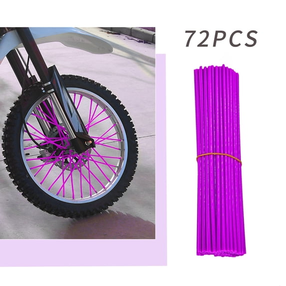 Yunuuuoa 2 Packs Motorcycle Bicycle Wheel Spoke Covers, Easy No-Tool Installation Spoke Sleeves, Durable UV Resistant Spoke Decor, Fit for Bike Motorcycle Wheels, Vibrant Decoration Accessories