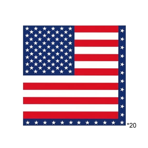Yunuuuoa 3 Packs American Independence Day Party Napkins, Patriotic Decorations, 4th of July Themed Paper Napkins for Holiday Celebrations, Festive Tableware, US Flag Design Bulk Party Supplies