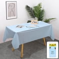 thumbnail image 1 of Yunuuuoa 3 Packs Plastic Tablecloth Disposable Waterproof Wipe Clean Rectangular Table Cover for Party Wedding Banquet Catering Events Durable Washable Reusable Spill Proof Easy Clean Large Size, 1 of 7
