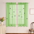 thumbnail image 1 of Yunuuuoa 3 Packs Sheer Curtain Valances with Butterfly Brooch, Light Filtering Window Treatment for Living Room Bedroom, Elegant Home Decor, Breathable Semi-Sheer Kitchen Curtains, Easy Care, 1 of 7
