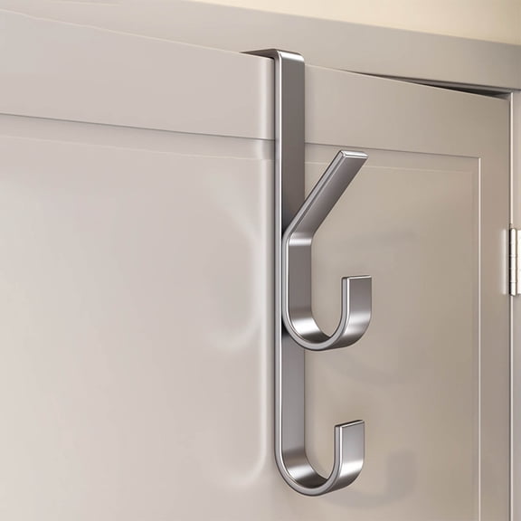Yunuuuoa 3 Packs Vertical Bar Hook for Door, No Drill Wall Mounted Clothes Hanger, Over The Door Organizer for Bags Jewelry Scarves, Space Saving Storage Solution, Durable Rustproof Coat Rack