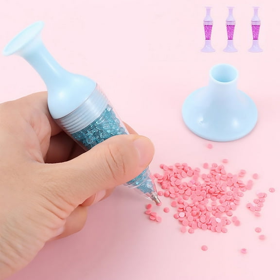 Yunuuuoa 5D Pen Rhinestone Applicator Tool for DIY Art Crafts, Ergonomic Grip Vase Design, Multi-Function Glue Dot Embroidery Sewing Accessories