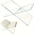 thumbnail image 1 of Yunuuuoa Acrylic Reading Stand Adjustable Book Holder Tablet Document Desktop Organizer for Study Office Travel Lightweight Portable, 1 of 5