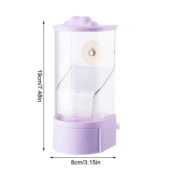 Yunuuuoa Automatic Bird Feeder Dispenser for Parrots Pet Food Cage Container with Anti-Scatter Design Easy Install