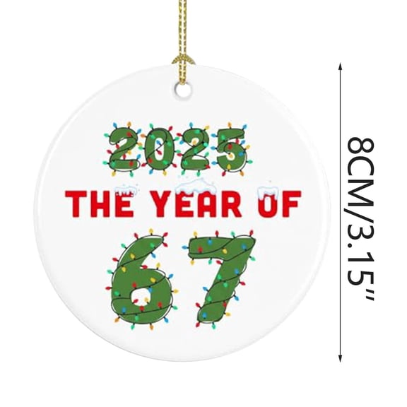 Yunuuuoa Christmas Six And Sevens Theme Ornaments Festive Hanging Decorations Whimsical Tree Decor Unique Holiday Party Home Accents