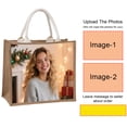 thumbnail image 1 of Yunuuuoa Custom Personalized Linen Tote Bag with Photo Print, Reusable Eco-Friendly Foldable Shopping Bag for Travel, Gym, Beach, Gift for Women Men, 1 of 9