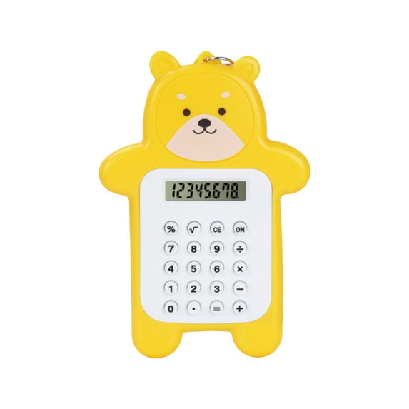 Yunuuuoa Cute Bear Calculator for with Large Display, Auto Shutoff, Ergonomic Design, Basic Math Functions for Classroom Learning and Homework
