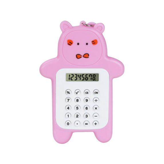 Yunuuuoa Cute Bear Calculator for with Large Display, Auto Shutoff, Ergonomic Design, Basic Math Functions for Classroom Learning and Homework