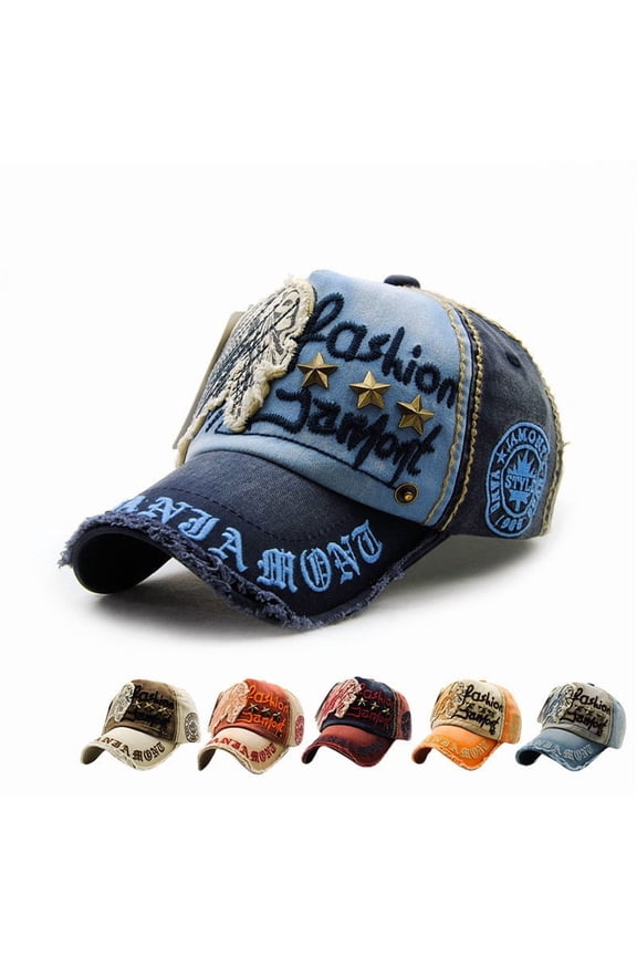 Distressed Flannel Baseball Cap with Letter Patchwork Buckle - Adjustable Outdoor Casual Hat for Men and Women, Fashionable Unisex Cap for Sports and Daily Wear