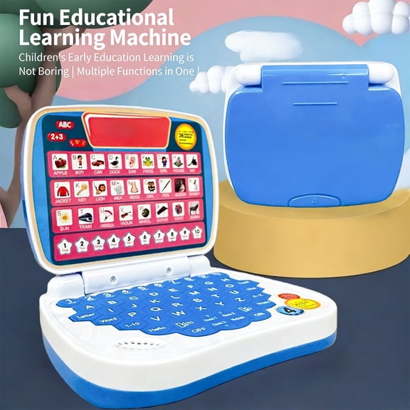 Yunuuuoa Educational Electronic Learning Toy with Interactive English Alphabet Words Numbers Music Games for Early hood Development Portable Simulation Computer Device