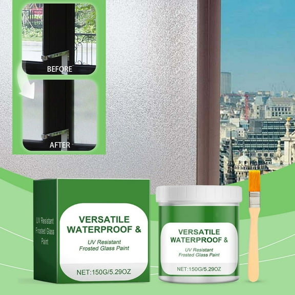 Yunuuuoa Frosted Glass Spray Paint Privacy Coating - Matte Finish Window Film Alternative for Bathroom Kitchen Office Glass, UV Resistant Adhesive, Low Odor Quick Dry, Easy Apply Peel Proof Frosting