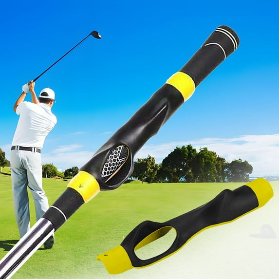 Yunuuuoa Golf Grip Trainer with Correction Rod - Improve Swing Accuracy & Posture for Indoor Outdoor Practice, Durable Training Aid for Beginners, Portable Golfing Essentials