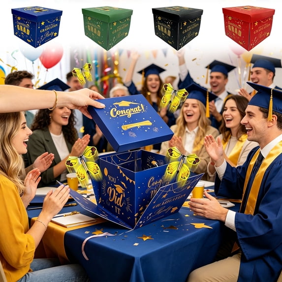 Yunuuuoa Graduation Surprise Gift Box Flying Butterflies Congrats s Up ...