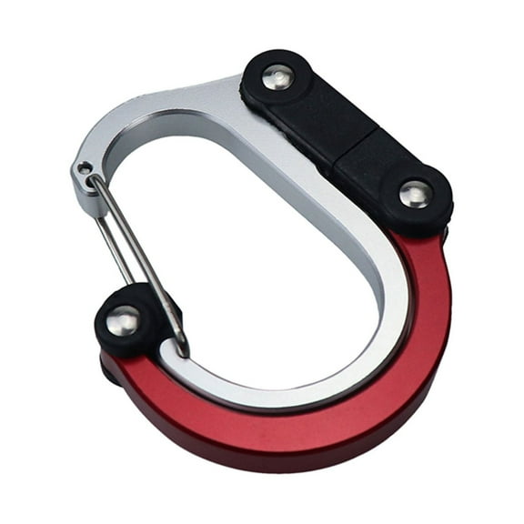 Yunuuuoa Heavy Duty Aluminum Carabiner 360° Rotating Hook 33lb Load Capacity Outdoor Climbing Hiking Camping Gear Safety Locking D-Ring Clip