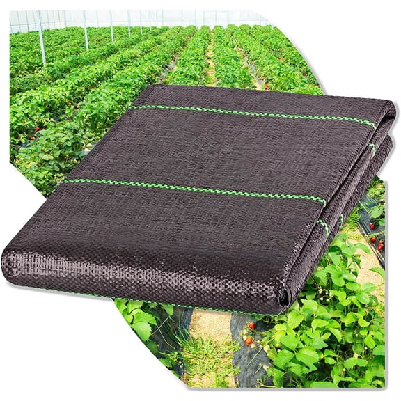 Yunuuuoa Heavy Duty Landscape Fabric Weed Barrier Cloth, Woven Ground Cover Membrane for Garden Beds, Pathways, Patios, Driveways, Under Rocks and Mulch, Durable UV-Resistant Erosion Control Mat