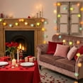 thumbnail image 1 of Yunuuuoa LED Heart String Lights Romantic Decor for Bedroom, Warm Crackle Design Fairy Lights, Battery Operated Indoor Lighting for Party Wedding Valentine's Day, Dimmable Mood Ambiance String Lights, 1 of 6