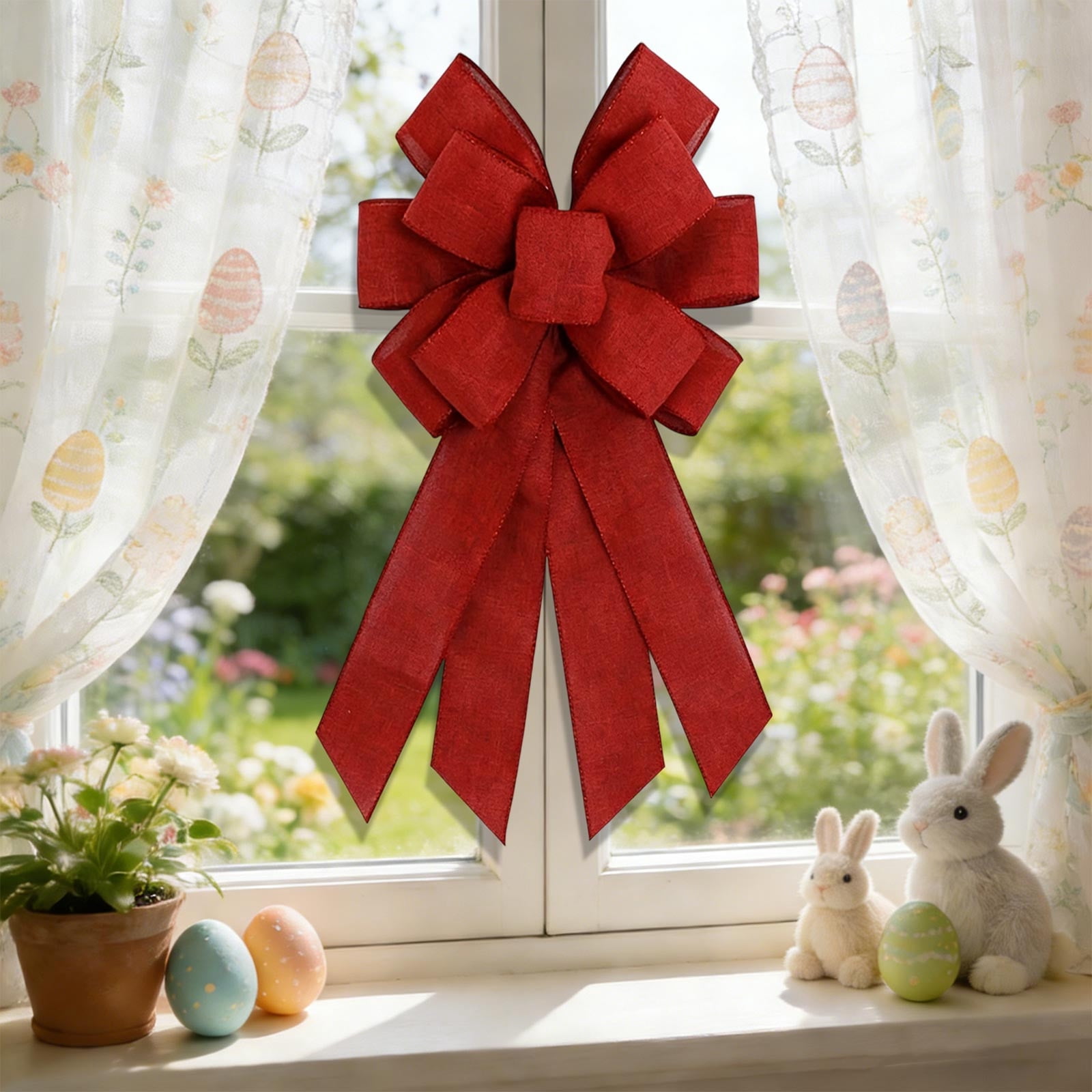 Yunuuuoa Large Decorative Bow Party Ribbon Hanging Ornament for Wedding ...