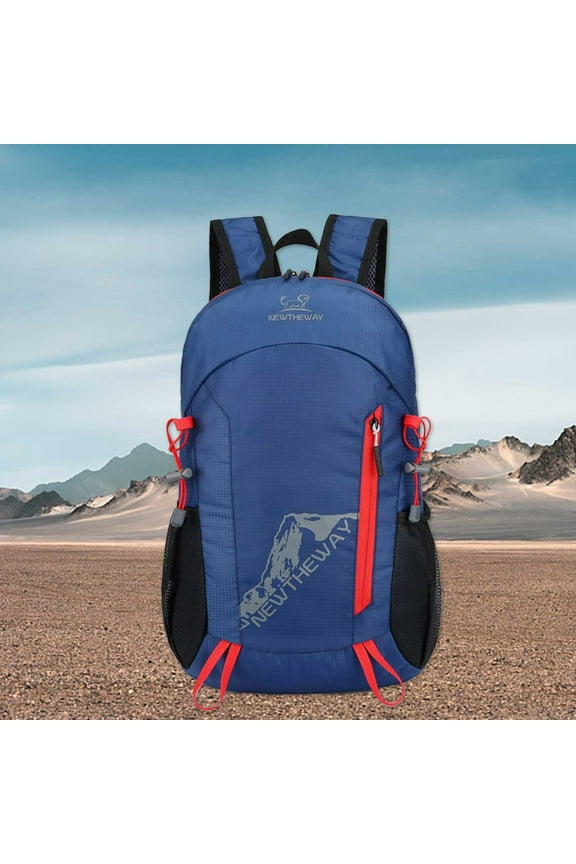 Lightweight Foldable Hiking Backpack for Men Women, Water-Resistant Packable Daypack for Travel Camping Outdoor Sports, Compact Trekking Backpack with Breathable Straps and Side Webbing
