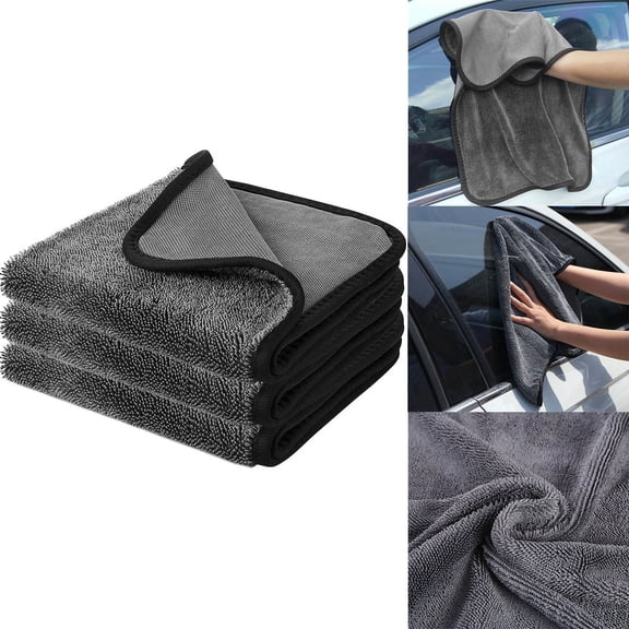 Yunuuuoa Microfiber Velvet Car Wash Towel Super Absorbent Drying Cloth Scratch-Free Lint-Free for Car Motorcycle Paint Detailing Buffing Towel Washable Reusable Non-Streak Car Cleaning Cloth