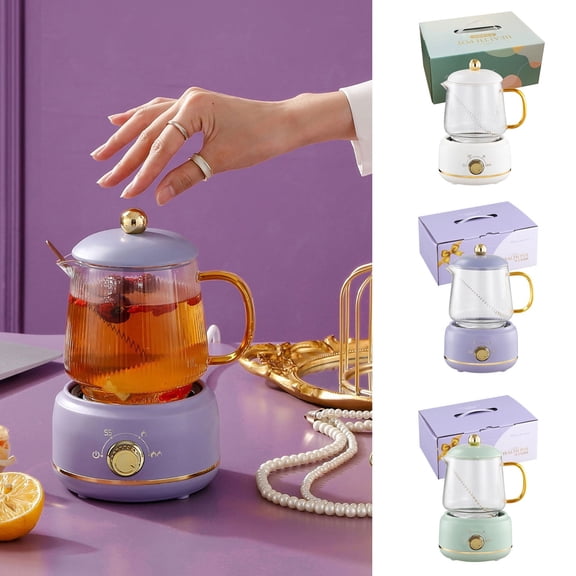 Yunuuuoa Mini Electric Stewing Cup, Glass Heating Cup, Multi-Functional Health Preservation Pot, Portable Stew Kettle, Personal Electric Kettle for Tea, Soup, Herbal Drinks