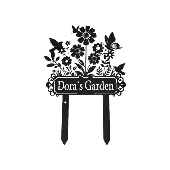 Personalized Metal Garden Sign Custom Outdoor Decor Backyard Wall Art Housewarming Gift Rustic Home Decor Personalized Signage