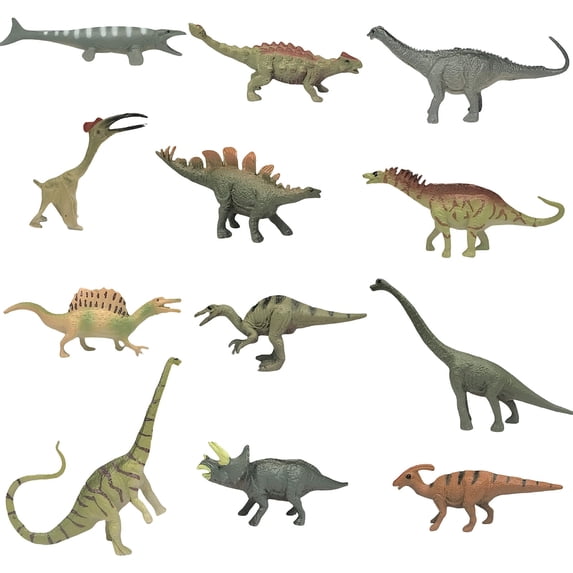 Yunuuuoa Plastic Mini Dinosaur Figures Toy Set for Kids Party Favors, Bag Fillers, Educational Learning, Pretend Play, Dino Collection, Bulk Small Animal Toys for Sensory Bins and Goodie Bags