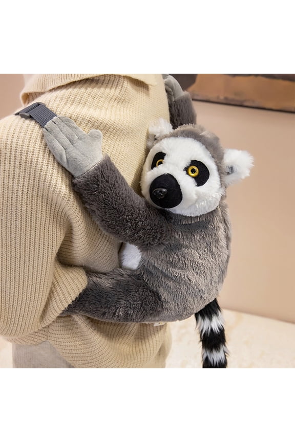 Plushie Toy Backpack Stuffed Animal with Straps Cute Forest Animals Shaped Soft Backpack for Birthday Gift Playdates Travel Lightweight Durable