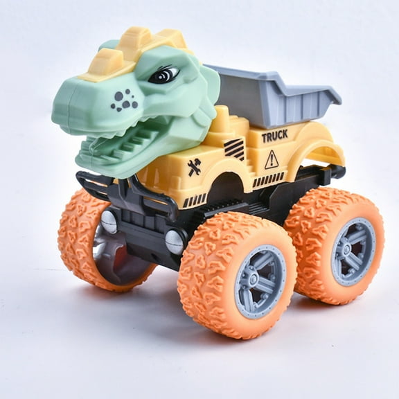 Yunuuuoa Press and Go Dinosaur Engineering Vehicle Toy Construction Car Excavator for Kids Boys Girls Birthday Christmas Gift Educational STEM Learning Play