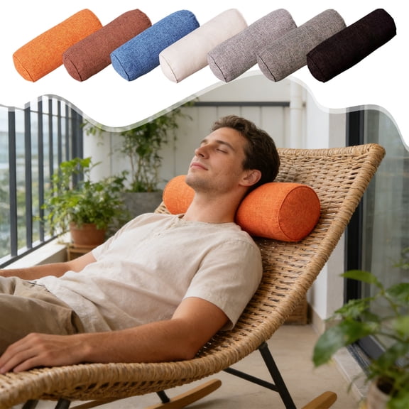 Yunuuuoa Rectangular Cushion Sofa Lumbar Support Pillow Colorful Cylindrical Patchwork Design Decorative Throw Pillow for Couch Bed Living Room Home Office Decoration
