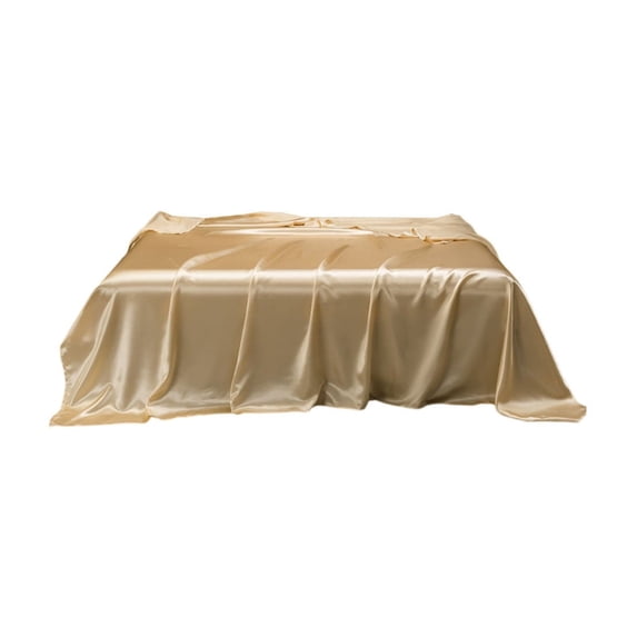Yunuuuoa Satin Bed Sheet 96*66in Fitted Sheet with Elastic Corners Deep Pocket Hotel Luxury Bedding for Master Bedroom Guest Room Soft Breathable Wrinkle Resistant Easy Care