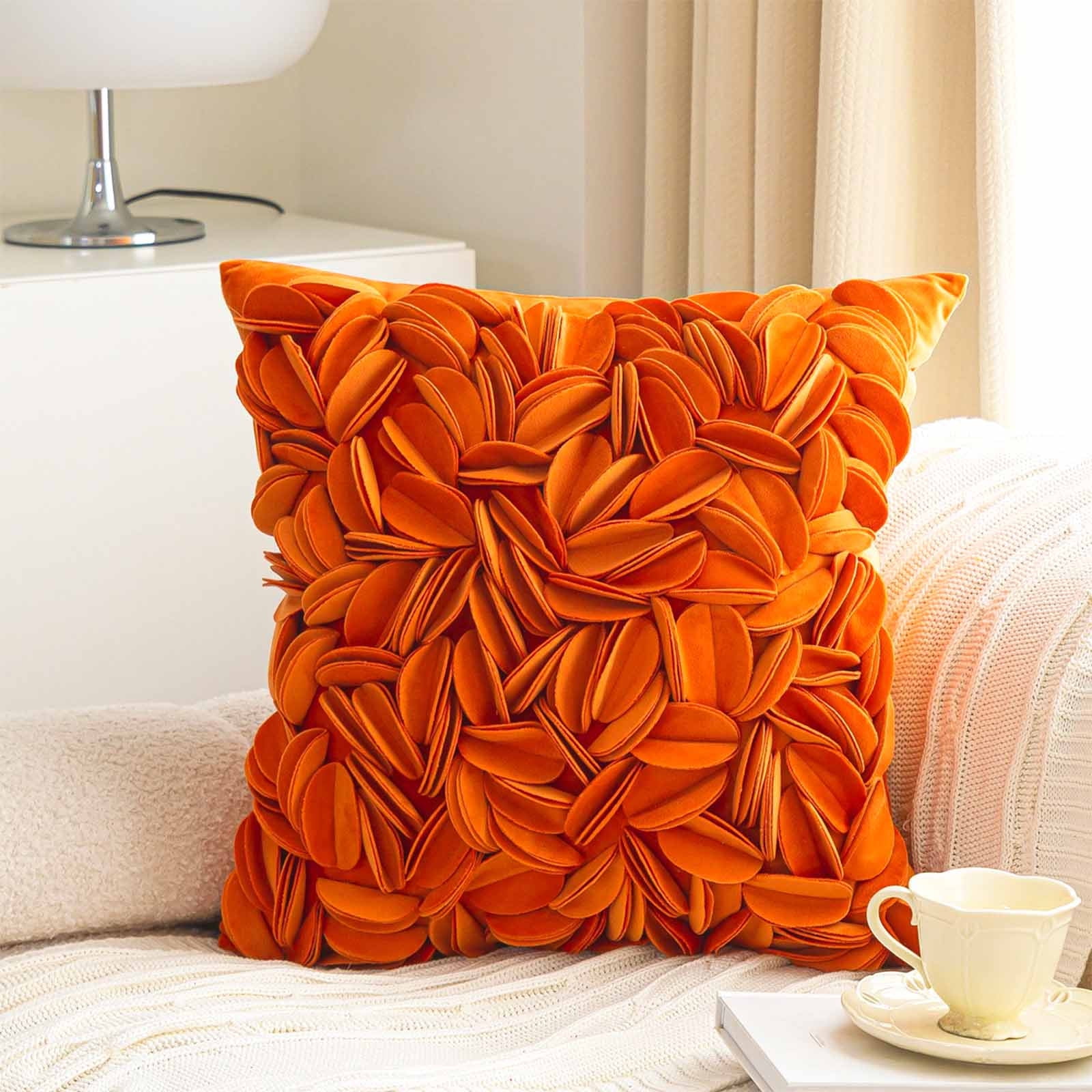 Image showcasing Yunuuuoa Scandinavian Style Decorative Pillow Cover Soft Velvet Cushion ...
