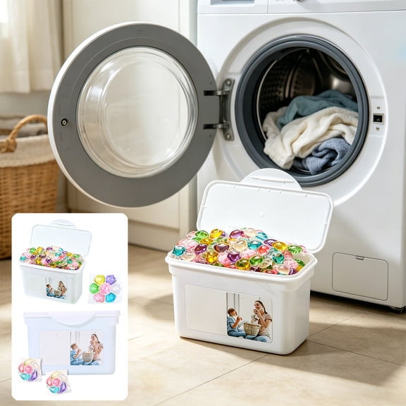 Yunuuuoa Scented Laundry Gel, Multi-Functional Stain & Oil Remover, Fabric Softener, Long-Lasting Fragrance, Quick-Dissolving Laundry Pods, All Washable Fabrics, Compact Storage
