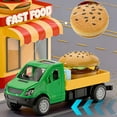 thumbnail image 1 of Yunuuuoa Simulated Burger Car Toy, Inertia Powered Push and Go Vehicle, Interactive Playhouse with Opening Doors, Food Grade Plastic Safe Durable, Fun Gift for Pretend Play, 1 of 6
