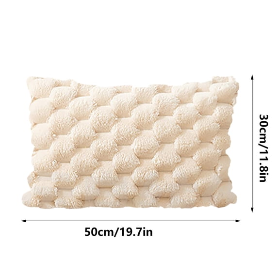 Yunuuuoa Snowflake Velvet Lumbar Pillow for Office Sofa Bed - Hidden Zipper Quilted Cushion Support Pillowcase for Back Comfort, Home Decor, Living Room, Car Seat